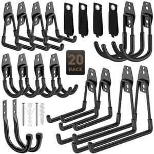 YouthZeal Heavy Duty Garage Hooks for Storage & Hanging Items, 20-Pack