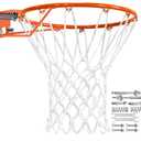 Heavy Duty Replacement Basketball Rim - 18" Solid Steel with Heavy-Duty Net, Pro-Grade Basketball Hoop Rim, Wall-Mount & Hoop Replacement, Double Spring Basketball Hoop Rim & Complete Installation Kit