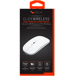 Helix Dual Wireless Mode Mouse - White