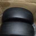 13x5.00-6 Flat Free Tire and Wheel Zero Turn Mower Front Tires with 3/4", 5/8" and 1/2" Bearings, 4.2"-7.3" Centered Hub, Compatible with Lawn Mower Garden Tractor by Cubesprings - 2Pack