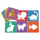 Colorations - EANST Animal Shape Stencils Set of 12 8" Plastic Stencils for Kids Arts and Crafts Material