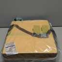 Toddler Booster Seat for Dining Table, PU Washable Double Safe Straps Non-Slip Bottom Booster Seat Dining Toddler, Portable Travel Increasing Cushion (Khaki)