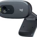 Logitech C270 HD Webcam, 720p, Widescreen HD Video Calling,Light Correction, Noise-Reducing Mic, For Skype, FaceTime, Hangouts, WebEx, PC/Mac/Laptop/Macbook/Tablet - Black