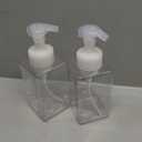 2 Pack Foaming Soap Dispenser 15oz Refillable Foam Liquid Hand Soap Empty Plastic Pump Bottle Container for Bathroom Vanities, Kitchen Sink, Hospital, Clinic, Clear 450ml