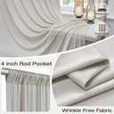 10 Panels 5x20ft Beige Ceiling Drapes for Wedding Parties, Wrinkle Free Off White Thick Polyester 20ft Extra Long Wedding Draping Arch Drapery for Birthday Party Canopy Tent Decor, 720"W x 240"L
