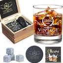 Retirement Gifts for Men Whiskey Glass Set - The Legend Has Retired 2026 - Retirement Party Decorations, Supplies - Gifts Ideas for Him, Dad, Husband, Friends - Wood Box & Whiskey Stones & Coaster