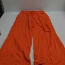 PINSV Women's Casual Wide Leg Pants High Waisted Drawstring Baggy Sweatpants Elastic Straight Leg Lounge Pants (Medium, 721 Orange)