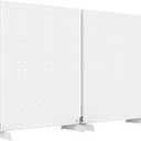 EVERHANGER Metal Pegboard Display Stand, Freestanding Tabletop Pegboard Display for Craft Shows & Fairs, 12"X16", 2pcs White