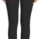 Amoy Women's Dress Jeggings Skinny Pants Stretchy Work Trousers Business Casual Leggings with Pockets Office M