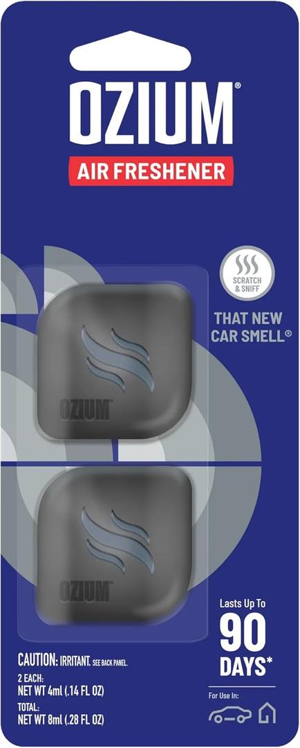 Ozium Membrane Car Vent Clip AC Air Fresheners Car Air Freshener and Car Odor Eliminator (That New Car Smell, 2 Packs)