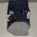 SUNFURA Dog Coat for Large Dogs, Warm Pet Jacket Winter with Harness Built in, Waterproof Pet Snow Jacket with Furry Collar, Reflective Fleece Snowsuit for Extra Large Dogs, Navy Blue XL