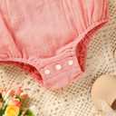 Baby Boys Girls 1st Birthday Romper Baby First Birthday Outfit Boy Solid Color Jumpsuit Cake Smash Outfit (Pink), 12-18 Months