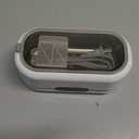 Ultrasonic Jewelry Cleaner, 48KHz Ultrasonic Cleaner Machine for Jewelry, Eyeglasses, Rings, Watch Strap, Dentures- Dual Cleaning Modes, 304 Stainless Steel Tank (White)