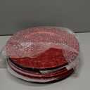 SOUJOY 12 Pack Red Charger Plates, 13 Inch Dinner Plate, Plastic Christmas Phoenix Pattern Elegant Serve Ware Plates for Weddings, Parties, Anniversary