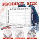 50 Pieces Football Squares Board for 25 Square Footballs Pool Cards 9.6 x 6.7 Inch Sports Party Scratch off Cards for Sports Box Decorations Game Party