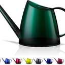 WhaleLife Small Indoor Watering Can for House Plants - Stylish Green Plastic Watering Pitcher with Long Spout for Potted Plants, Succulents, and Desk Gardens 1.4L