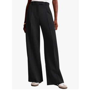 NIMIN Women Wide Leg Pants High Waisted Business Casual Work Trousers Dressy Pants with Pockets L