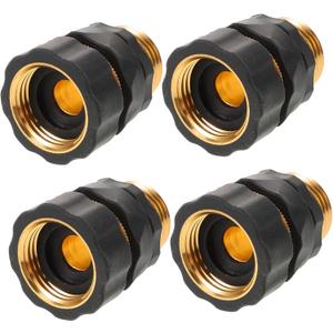 SUPVOX Garden Hose Adapter Quick Connect Set of 4 Connectors Leakproof Easy to Install for All Garden Hose Applications