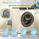 Magnetic Dryer Vent Connector, Quick Connect Dryer Vent Hose Coupling with Strong Magnetic Seal, Easy Install Dryer Vent Adapter for 4 Inch Dryer Vent Hose, DVC-180 Compatible