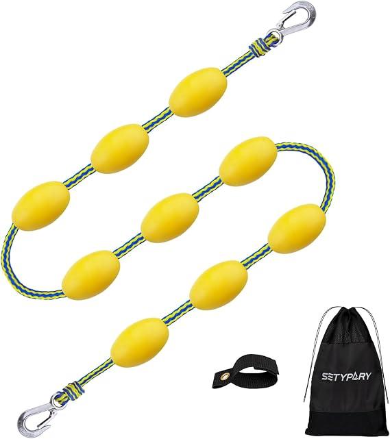 SELEWARE Heavy-Duty 60FT Boat Tow Rope for Tubing, Floating Tube Tow Rope, Durable Watersports Ski Rope for Wakeboarding, Water Skiing & Kneeboarding