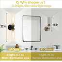 Indoi Wall Sconces Set of Two, 22" Black and Gold Bathroom Sconces with Clear Glass, Hardwired Modern Sconces Wall Decor Set of 2 Wall Light fixtures for Bathroom Mirror Living Room Hallway Bedroom