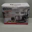 Kitchen in the box Stand Mixer,3.2Qt Mini Electric Food Mixer,6 Speeds Portable Lightweight Kitchen Mixer for Daily Use with Egg Whisk, Dough Hook, Flat Beater (White)