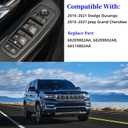Front Driver Side Master Power Window Switch Control Compatible with 2016-2021 Dodge Durango Jeep Grand Cherokee Replace OE# 68289802AA 68289802AB