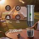 Portable Coffee Maker Espresso Machine, Travel Coffee Maker Self-Heating with USB-C Small Tea Cup, Compatible with Ground Coffee & NS Capsule for RV,Car, Hiking, Camping Office