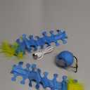Interactive Cat Toys Ball for Indoor Cats Fast Rolling on Carpet, Chirping & Motion Activate Cat Toys (Blue Centipede)
