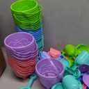 Sosation 60 Pcs Sand Buckets Bulk for Kids Easter Sand Buckets and Shovels for Kids 5.5 Inch Plastic Beach Pails Toys for Girls Boys Gift Party Favor, 5 Assorted Colors(Bright Color)