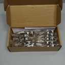 Ravinte 10 Pack 5 Pairs 1/2 inch Overlay Soft Close Hinges for Kitchen Cabinet Hinges Satin Nickel Hidden Hinges Stainless Steel Concealed Hinge self Closing