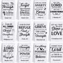 12 Pcs Easter Religious Christian Kitchen Dish Towel Christian Gifts for Women Men Bible Verse Dishcloth Absorbent Scripture Tea Towel for Housewarming(White and Black,Classic)