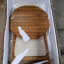 IDZO Heavy Duty 400lbs Capacity Patio Bistro Sets, 3 Piece Outdoor Folding Chairs with Cushions and Round Table, FSC-Certified Acacia Wood, Space-Saving Design for Balcony, Garden and Porch