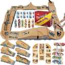 Gr8ware Finger Skateboard Ramp Set, 6 in 1 Plus 11 Buffer Plates Mini Skatepark for Fingerboard, Figure Boarding Skate Park, Fingerboard Skatepark Halfpipe Obstacle Deck for Holiday Party Favors