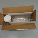 kitchentoolz Glass Creamer Bottle 12 Oz Square Glass Milk Bottle with Lids- Perfect Milk Container for Refrigerator - 12 Ounce Milk Bottle with Lid and Pour Spout