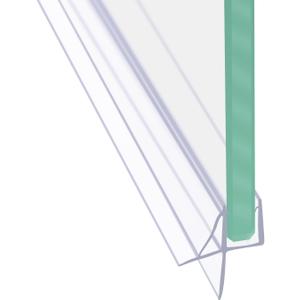 Frameless Shower Door Bottom Seal Shower Sweep with Drip Rail for 3/16 Inch Glass, 36 Inch Long, Vinyl, Clear