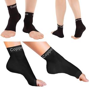 RBX Foot Sleeves - Plantar Fasciitis, Achilles, Ankle Support Brace Socks - Day / Night Relief from Heel Spurs, Arch Pain, Swelling, Soccer Injuries, Golf, Running - 1 Pair Black - L/XL