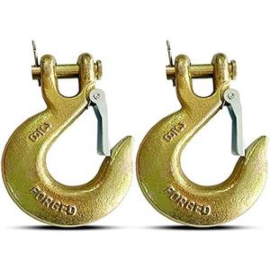 2Pack 3/8" Clevis Slip Hook with Latch, Forged G70 Steel Chain Hook for Deck Hauler Receiver Hitches Trailer Wiring, Chain Hooks Solid Clevis Grab Hooks for Trailer(18,000lbs Capacity): Amazon.com: Industrial & Scientific