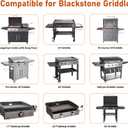 50-Pack Griddle Accessories for Blackstone - Grease Cup Liners Compatible with Blackstone 5017 Griddle, Aluminum Foil Drip Pan Disposable Grease Catcher Tray for 17, 22, 28, 36 Inch