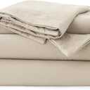 Bedsure 100% Washed Cotton Duvet Cover Full Size - Oatmeal Minimalist Bedding Set Linen Like - PureWoven Plain Simple & Soft Comforter Cover for All Seasons (Oatmeal, Full, 80"x90")