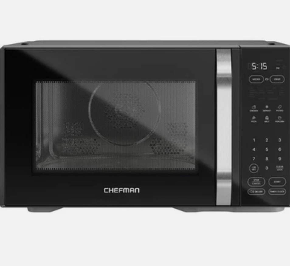 Chefman RJ55-MF 1.1 Cubic Feet Microwave Plus Micro Crisp 1800W Max, Black