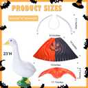 Tuhangcc Halloween Goose Outfits Set,Fantastic Pumpkin Goose Costume,Adjustable headscarf and cloak for 23" Goose Outdoor Patio Yard Lawn Decoration and Halloween party