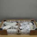 Ulif E10 Clothes RackWith Stretchable Hanger RodFreestanding Clothing Racks for Hanging ClothesAdjustable Closet Organizer SystemPortable Garment Rack 73-97"W x 15" D x 72" HMax Load 800LBSWhite