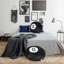 Dripykiaa 8 Ball Throw Pillow, 14" Decorative Pillows Throw Cushion Home Decoration Plush Sporty Design Ball Pillow for Women, Men Bestselling Comfort and Stylish Accent Decor