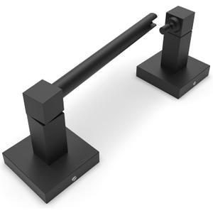 Ruacq Toilet Paper Holder Matte Black Double Post Pivoting Square Tissue Holders Roll Holder Hangers Toilet Paper Modern Wall Mounted, Commercial Bathroom Toilet Paper Roll Holder