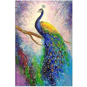 Peacock Wall Art Vintage Bird Canvas Wall Art Poster Peacock Painting Arts Modern Posters Prints Room Aesthetic for Living Room Bedroom Classroom Wall Decor Bird Nature Unframed 16x24 inches