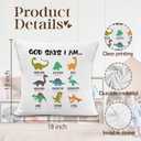 Dinosaur Christian Pillow Covers 18x18 Inches, God Says You Are Bible Verse Decorative Pillowcase Cases, Religious Gifts for Kid Throw Pillow Covers for Boys Room Playroom Nursery Church Decor