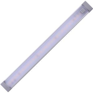 PureOptics LED Push Wire® Under Cabinet Light Bar, Plug-in or Hardwire, 9", Cool White, Gray, (LEDUC9-1CB)