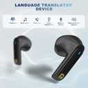 Language Translator Earbuds, Two Way Real-time Translation Device with 138 Languages Online Voice Translation, Digital Display, High Accuracy (Pale Black)