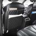 2 Pack Seat Back Protector, Kick Mats Back Seat Protector for Kids Feet Car Seat with Car Back Seat Organizer, Seat Back Protector Cover for Back of Front Seats - Protect against dirt and scuffs